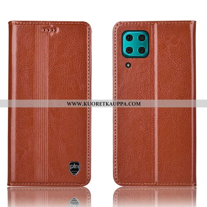 Kuori Huawei P40 Lite, Kuoret Huawei P40 Lite, Kotelo Huawei P40 Lite Suojaus Nahkakuori Puhelimen R