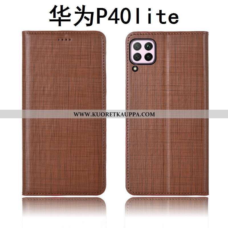 Kuori Huawei P40 Lite, Kuoret Huawei P40 Lite, Kotelo Huawei P40 Lite Suojaus Nahkakuori Uusi Aito N