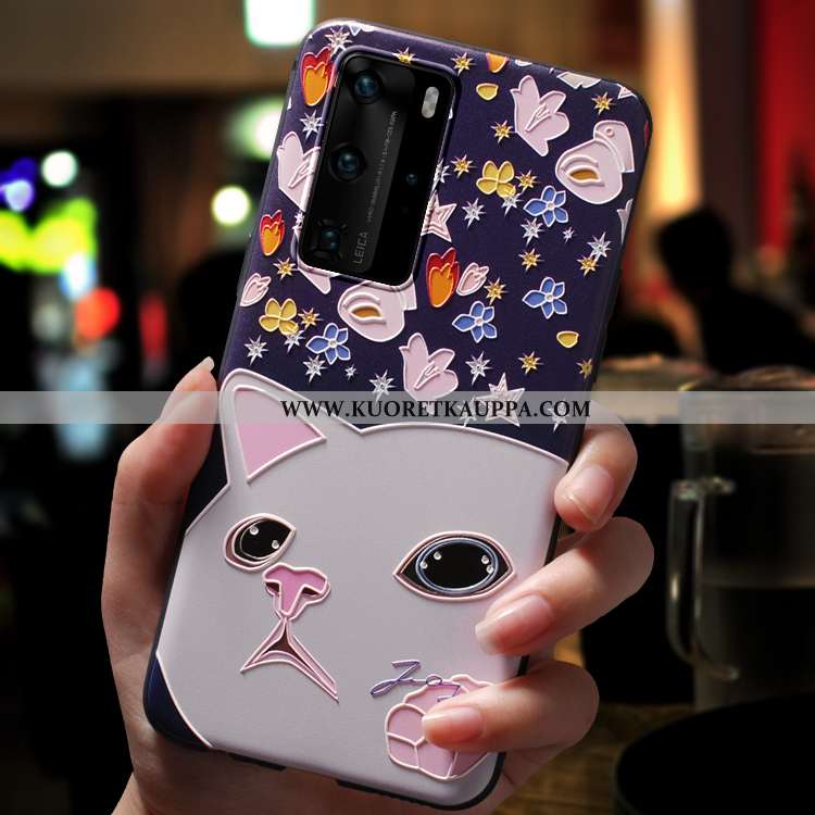 Kuori Huawei P40 Pro, Kuoret Huawei P40 Pro, Kotelo Huawei P40 Pro Ihana Suuntaus Pesty Suede Luova 