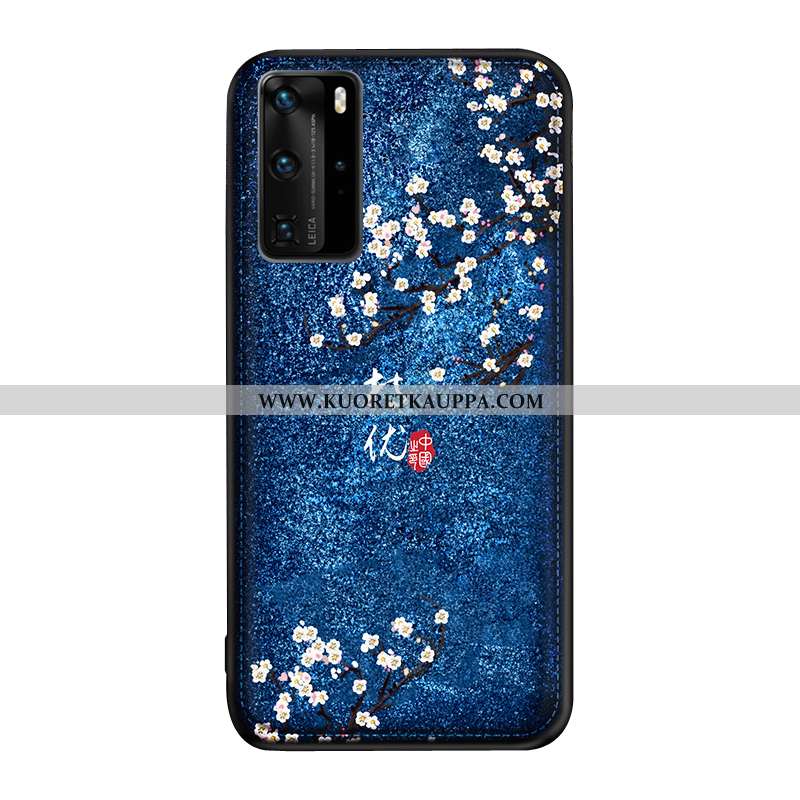 Kuori Huawei P40 Pro, Kuoret Huawei P40 Pro, Kotelo Huawei P40 Pro Kohokuviointi Nahka Suojaus Taide