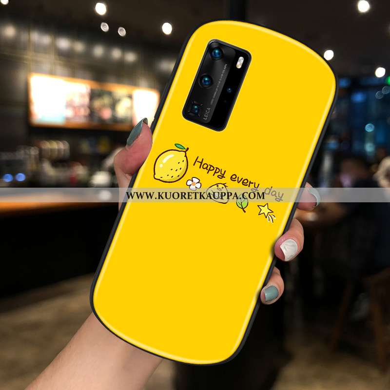 Kuori Huawei P40 Pro, Kuoret Huawei P40 Pro, Kotelo Huawei P40 Pro Lasi Persoonallisuus Luova Lehmä 