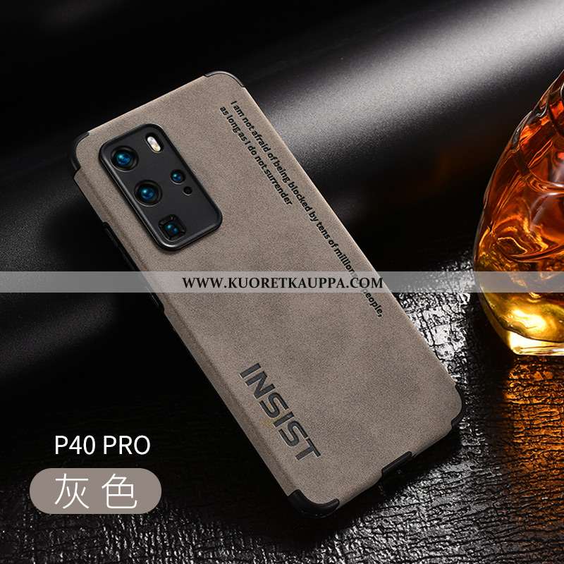 Kuori Huawei P40 Pro, Kuoret Huawei P40 Pro, Kotelo Huawei P40 Pro Nahka Valo Pesty Suede Rakenne Mu