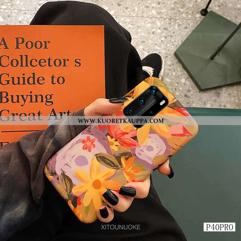 Kuori Huawei P40 Pro, Kuoret Huawei P40 Pro, Kotelo Huawei P40 Pro Pesty Suede Vuosikerta Silikoni S