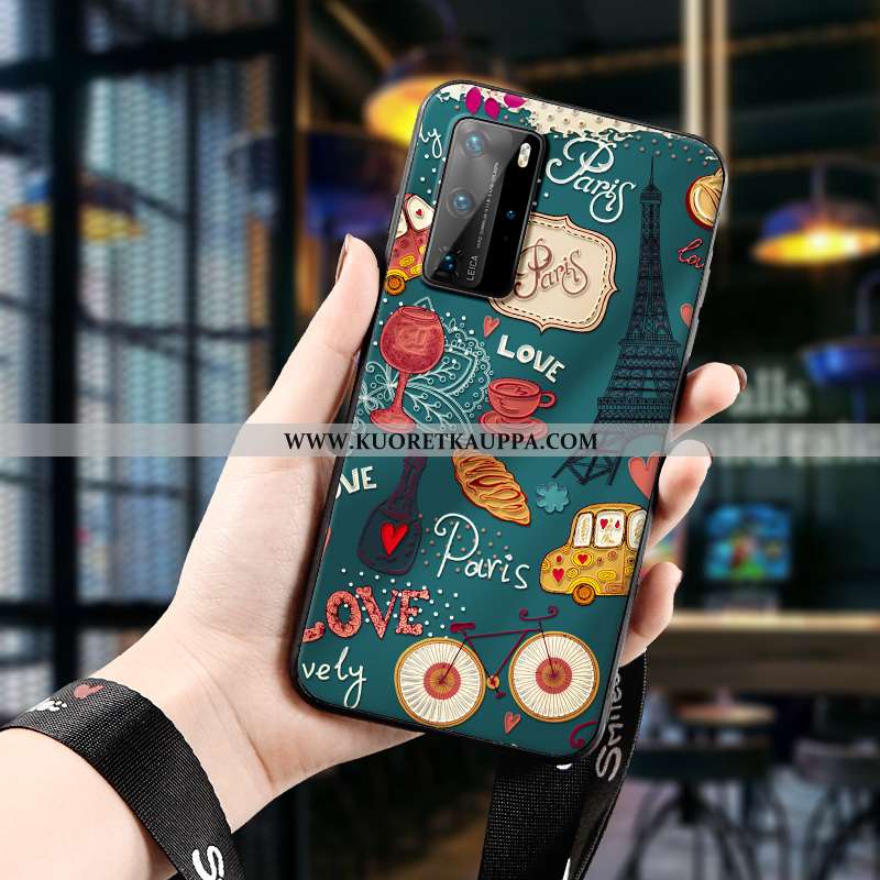 Kuori Huawei P40 Pro, Kuoret Huawei P40 Pro, Kotelo Huawei P40 Pro Silikoni Suojaus Uusi Pesty Suede