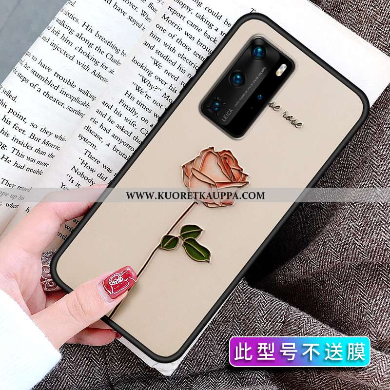 Kuori Huawei P40 Pro, Kuoret Huawei P40 Pro, Kotelo Huawei P40 Pro Suojaus Pesty Suede Puu Net Red V