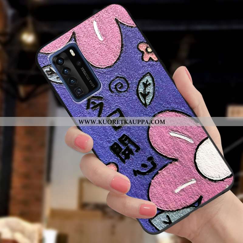 Kuori Huawei P40 Pro, Kuoret Huawei P40 Pro, Kotelo Huawei P40 Pro Suojaus Tila Suuntaus Kukka- Pehm