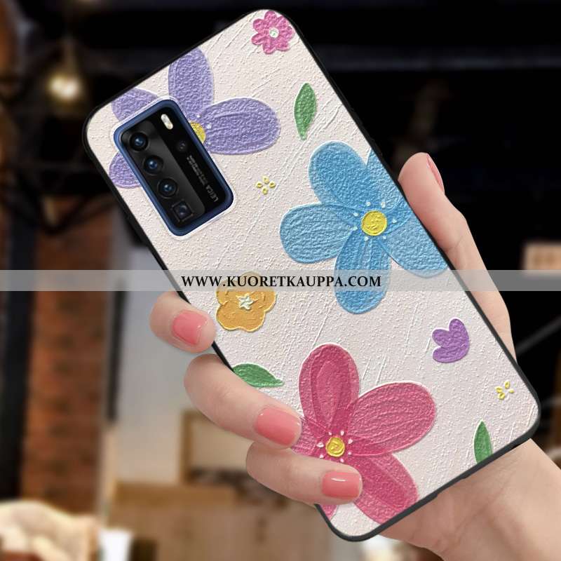 Kuori Huawei P40 Pro, Kuoret Huawei P40 Pro, Kotelo Huawei P40 Pro Suojaus Tila Suuntaus Kukka- Pehm