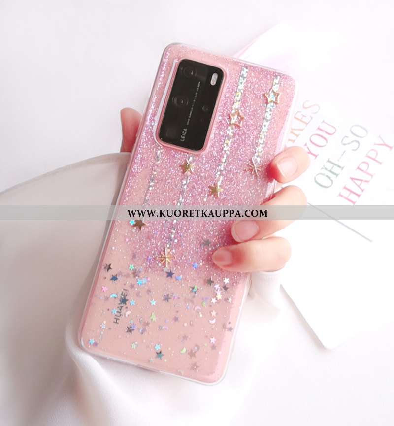 Kuori Huawei P40 Pro, Kuoret Huawei P40 Pro, Kotelo Huawei P40 Pro Suuntaus Pehmeä Neste Hopea Unelm