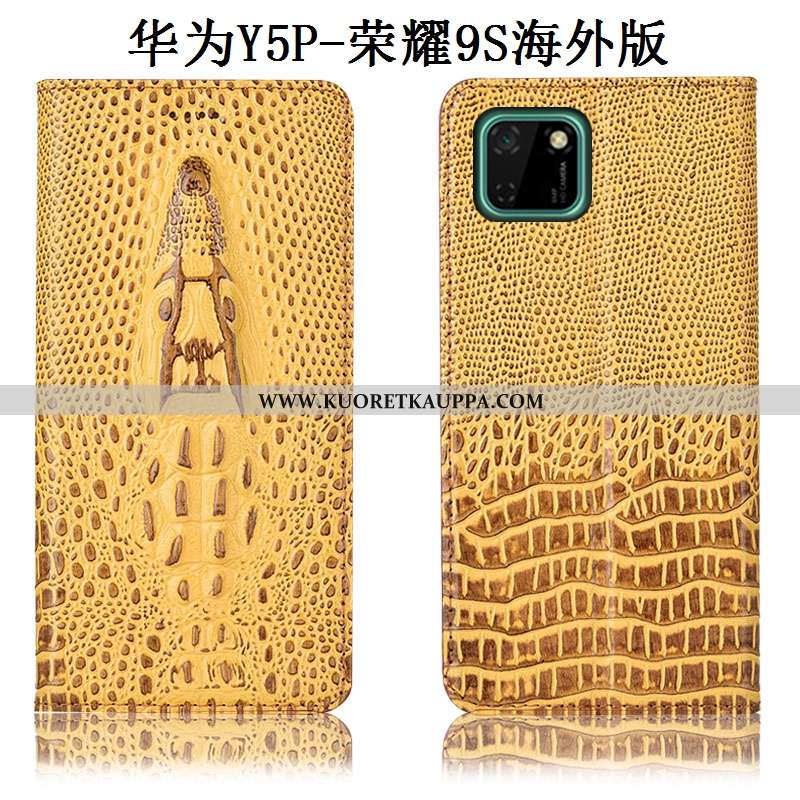 Kuori Huawei Y5p, Kuoret Huawei Y5p, Kotelo Huawei Y5p Aito Nahka Suojaus Puhelimen Keltaiset