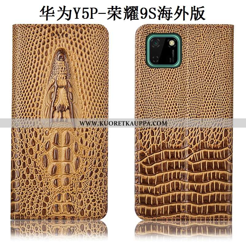 Kuori Huawei Y5p, Kuoret Huawei Y5p, Kotelo Huawei Y5p Aito Nahka Suojaus Puhelimen Keltaiset
