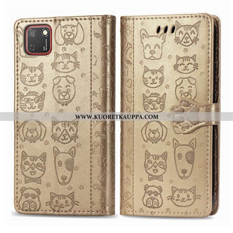 Kuori Huawei Y5p, Kuoret Huawei Y5p, Kotelo Huawei Y5p Nahka Suojaus Kohokuviointi Violetti