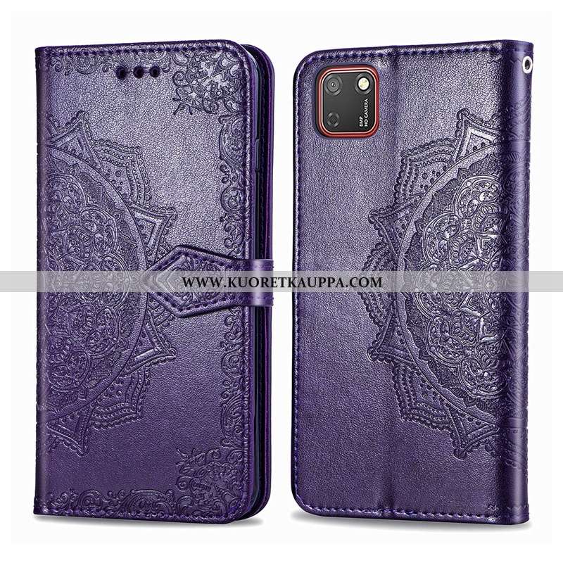 Kuori Huawei Y5p, Kuoret Huawei Y5p, Kotelo Huawei Y5p Nahkakuori Kohokuviointi Simpukka Murtumaton 