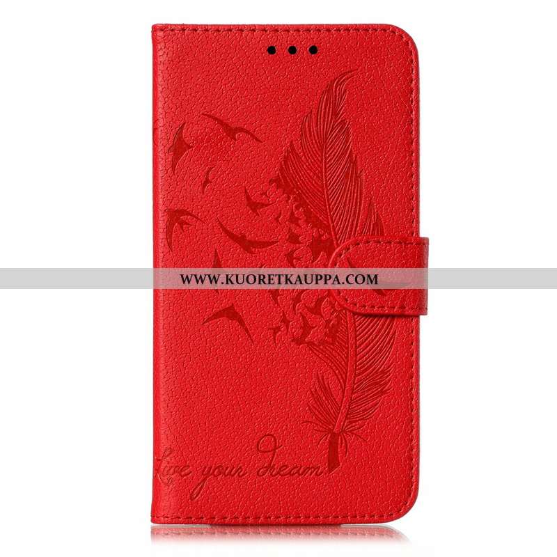 Kuori Huawei Y5p, Kuoret Huawei Y5p, Kotelo Huawei Y5p Nahkakuori Salkku Punainen All Inclusive Simp