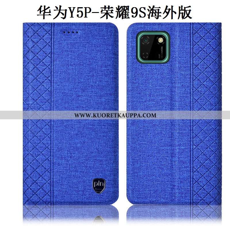 Kuori Huawei Y5p, Kuoret Huawei Y5p, Kotelo Huawei Y5p Pellava Nahkakuori Harmaa Suojaus