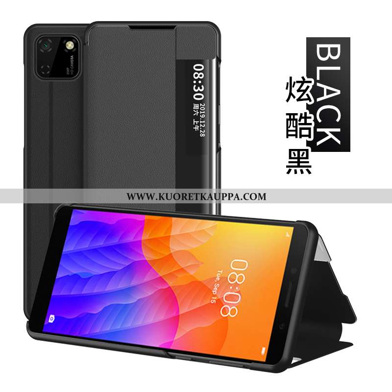 Kuori Huawei Y5p, Kuoret Huawei Y5p, Kotelo Huawei Y5p Pesty Suede Suojaus Kulta Nahkakuori Horrosti