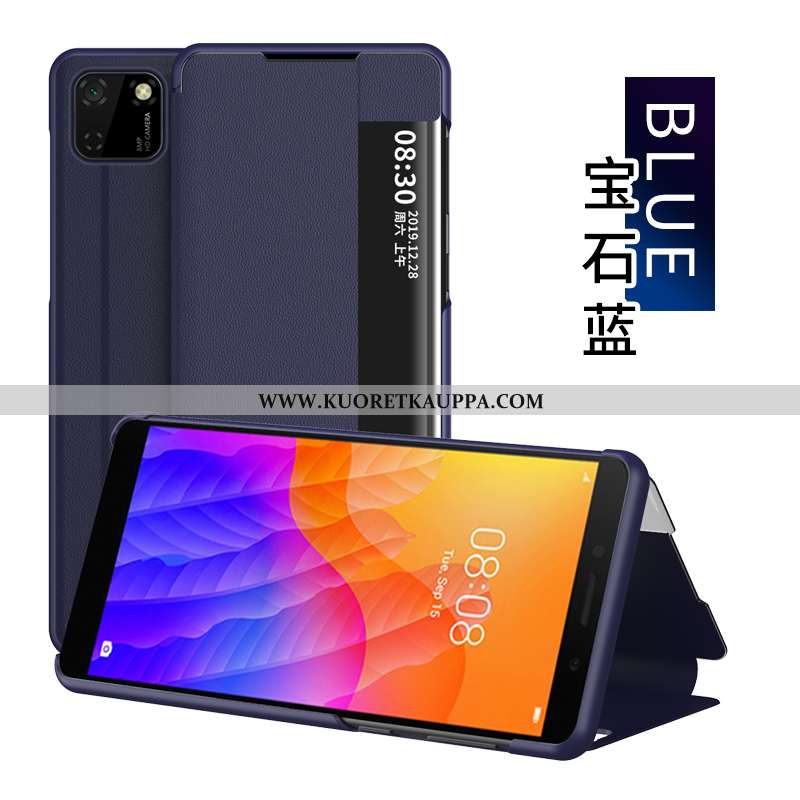 Kuori Huawei Y5p, Kuoret Huawei Y5p, Kotelo Huawei Y5p Pesty Suede Suojaus Kulta Nahkakuori Horrosti