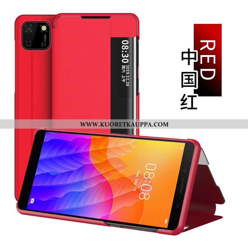 Kuori Huawei Y5p, Kuoret Huawei Y5p, Kotelo Huawei Y5p Pesty Suede Suojaus Kulta Nahkakuori Horrosti