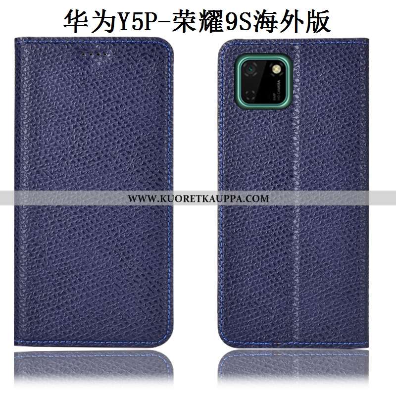 Kuori Huawei Y5p, Kuoret Huawei Y5p, Kotelo Huawei Y5p Suojaus Aito Nahka Kukkakuvio Murtumaton Puna
