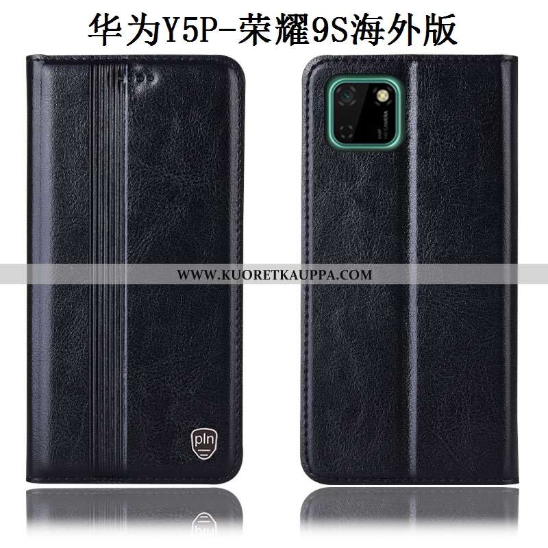Kuori Huawei Y5p, Kuoret Huawei Y5p, Kotelo Huawei Y5p Suojaus Aito Nahka Murtumaton Mustat