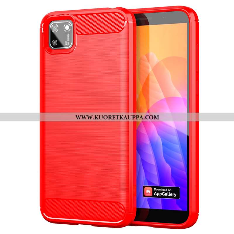 Kuori Huawei Y5p, Kuoret Huawei Y5p, Kotelo Huawei Y5p Suojaus Kukkakuvio Murtumaton Silikoni Punain