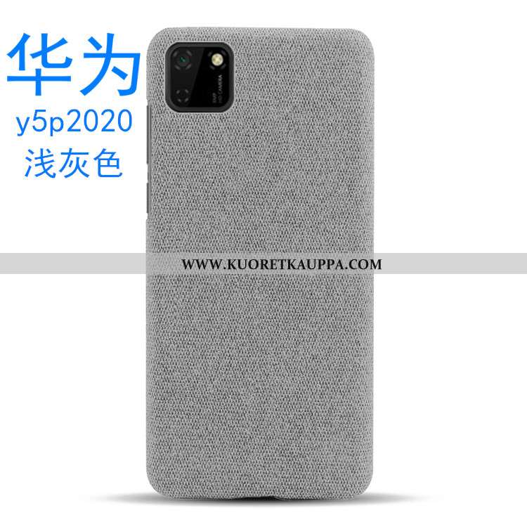 Kuori Huawei Y5p, Kuoret Huawei Y5p, Kotelo Huawei Y5p Valo Suojaus Kukkakuvio Harmaa