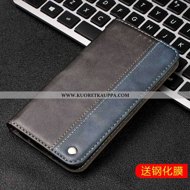 Kuori Huawei Y6 2020, Kuoret Huawei Y6 2020, Kotelo Huawei Y6 2020 Nahkakuori 2020 Harmaa Puhelimen