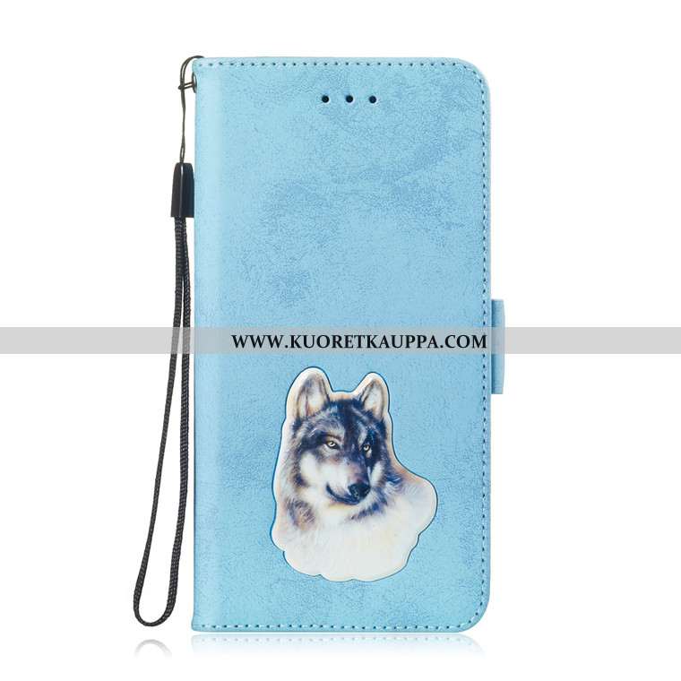 Kuori Huawei Y6 2020, Kuoret Huawei Y6 2020, Kotelo Huawei Y6 2020 Nahkakuori Ihana Suojaus Keltaise