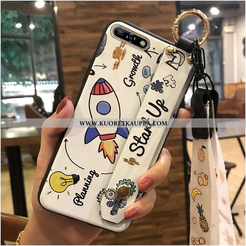 Kuori Huawei Y6 2020, Kuoret Huawei Y6 2020, Kotelo Huawei Y6 2020 Sarjakuva Ihana 2020 Violetti