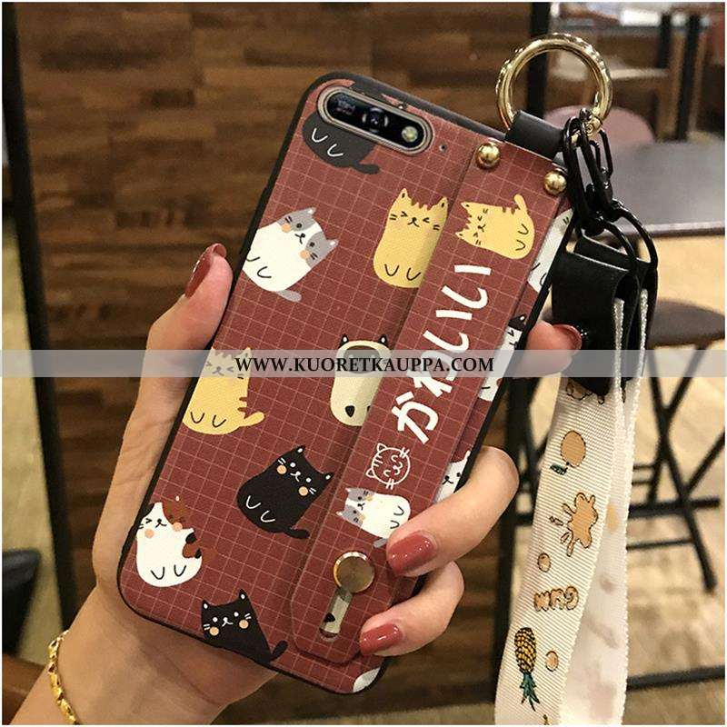 Kuori Huawei Y6 2020, Kuoret Huawei Y6 2020, Kotelo Huawei Y6 2020 Sarjakuva Ihana 2020 Violetti