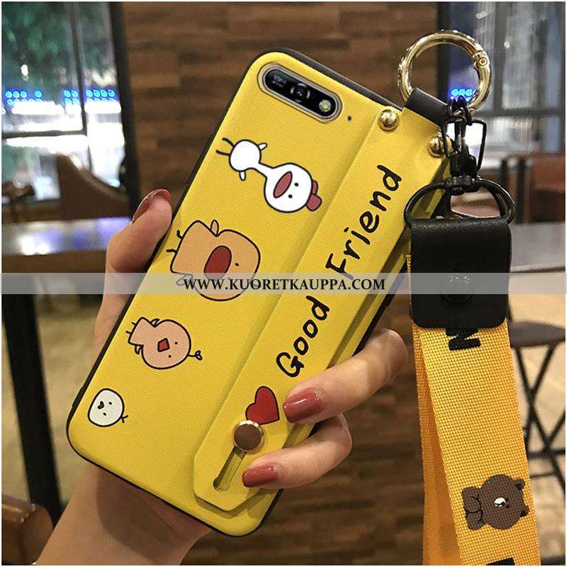 Kuori Huawei Y6 2020, Kuoret Huawei Y6 2020, Kotelo Huawei Y6 2020 Sarjakuva Ihana 2020 Violetti