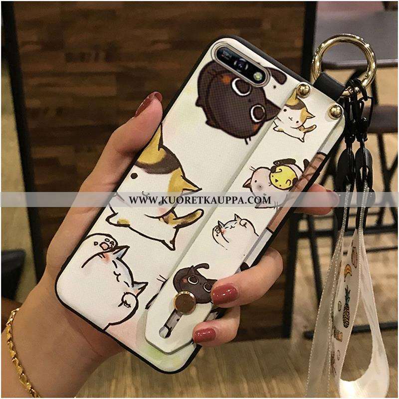 Kuori Huawei Y6 2020, Kuoret Huawei Y6 2020, Kotelo Huawei Y6 2020 Sarjakuva Ihana 2020 Violetti