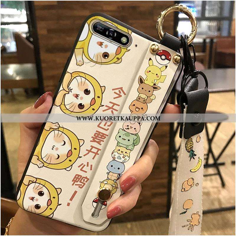 Kuori Huawei Y6 2020, Kuoret Huawei Y6 2020, Kotelo Huawei Y6 2020 Sarjakuva Ihana 2020 Violetti