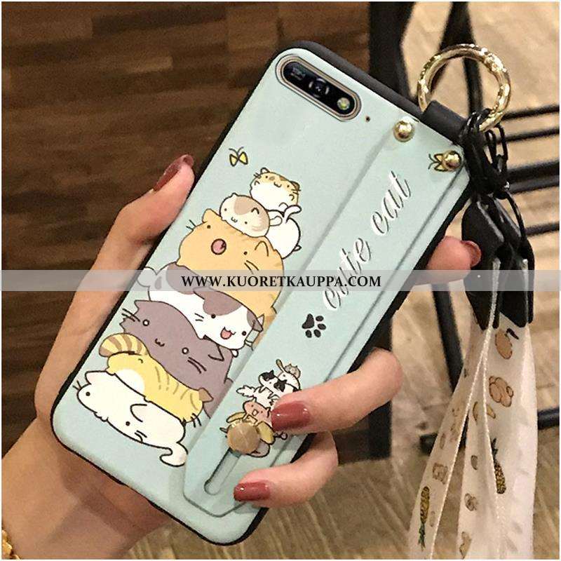 Kuori Huawei Y6 2020, Kuoret Huawei Y6 2020, Kotelo Huawei Y6 2020 Sarjakuva Ihana 2020 Violetti