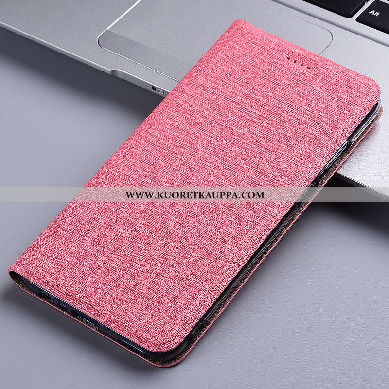 Kuori Huawei Y6 2020, Kuoret Huawei Y6 2020, Kotelo Huawei Y6 2020 Suojaus Pellava Harmaa Nahkakuori