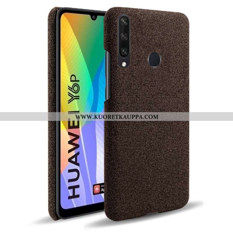 Kuori Huawei Y6p, Kuoret Huawei Y6p, Kotelo Huawei Y6p Kukkakuvio Nahkakuori Murtumaton Harmaa