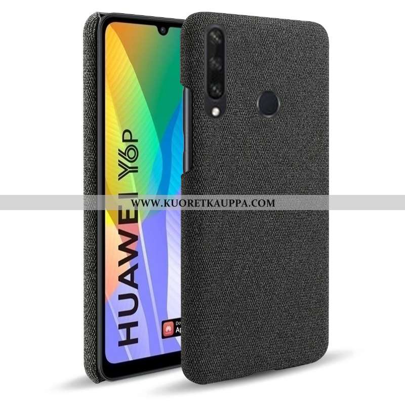 Kuori Huawei Y6p, Kuoret Huawei Y6p, Kotelo Huawei Y6p Kukkakuvio Nahkakuori Murtumaton Harmaa