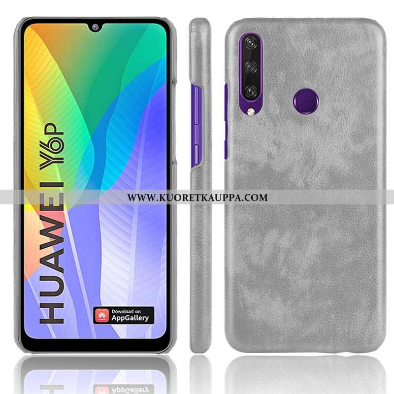 Kuori Huawei Y6p, Kuoret Huawei Y6p, Kotelo Huawei Y6p Kukkakuvio Suojaus Kova Puhelimen Ruskea