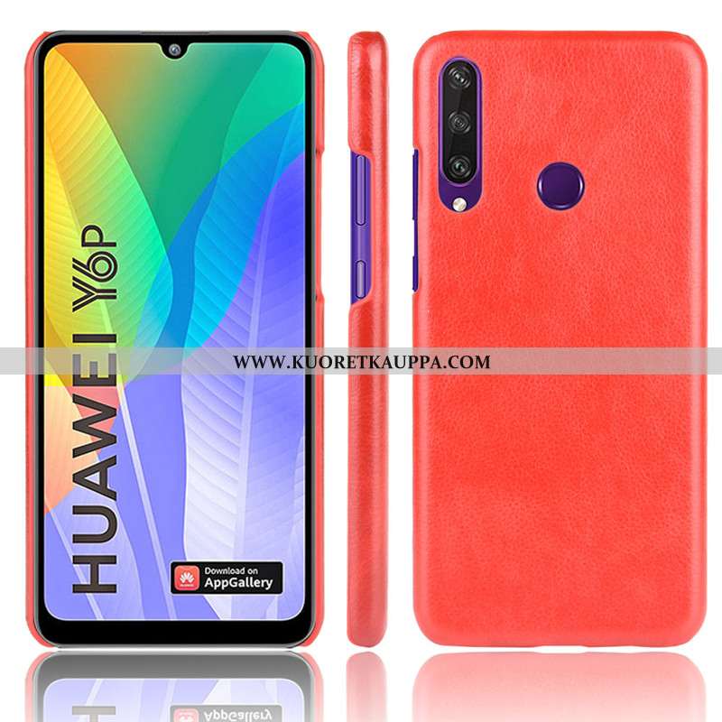 Kuori Huawei Y6p, Kuoret Huawei Y6p, Kotelo Huawei Y6p Kukkakuvio Suojaus Kova Puhelimen Ruskea