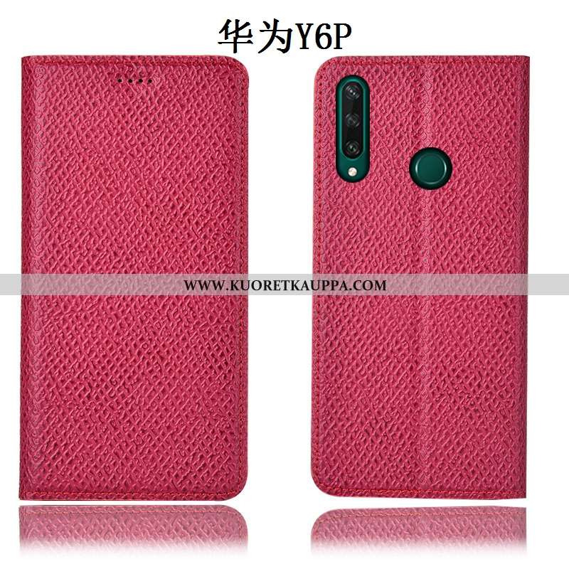 Kuori Huawei Y6p, Kuoret Huawei Y6p, Kotelo Huawei Y6p Kukkakuvio Suojaus Puhelimen Murtumaton Punai