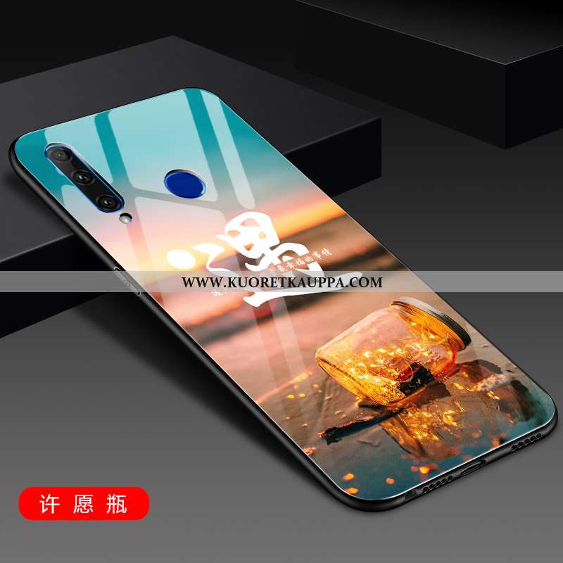 Kuori Huawei Y6p, Kuoret Huawei Y6p, Kotelo Huawei Y6p Lasi Suuntaus Violetti Net Red Valo