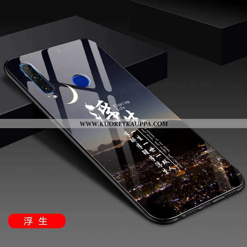 Kuori Huawei Y6p, Kuoret Huawei Y6p, Kotelo Huawei Y6p Lasi Suuntaus Violetti Net Red Valo