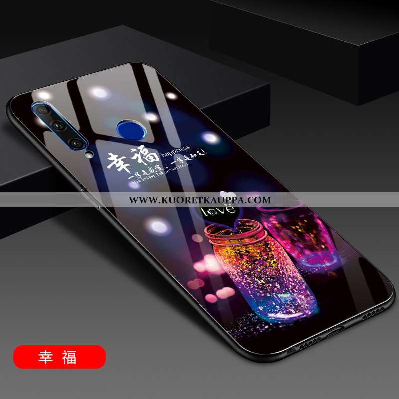 Kuori Huawei Y6p, Kuoret Huawei Y6p, Kotelo Huawei Y6p Lasi Suuntaus Violetti Net Red Valo