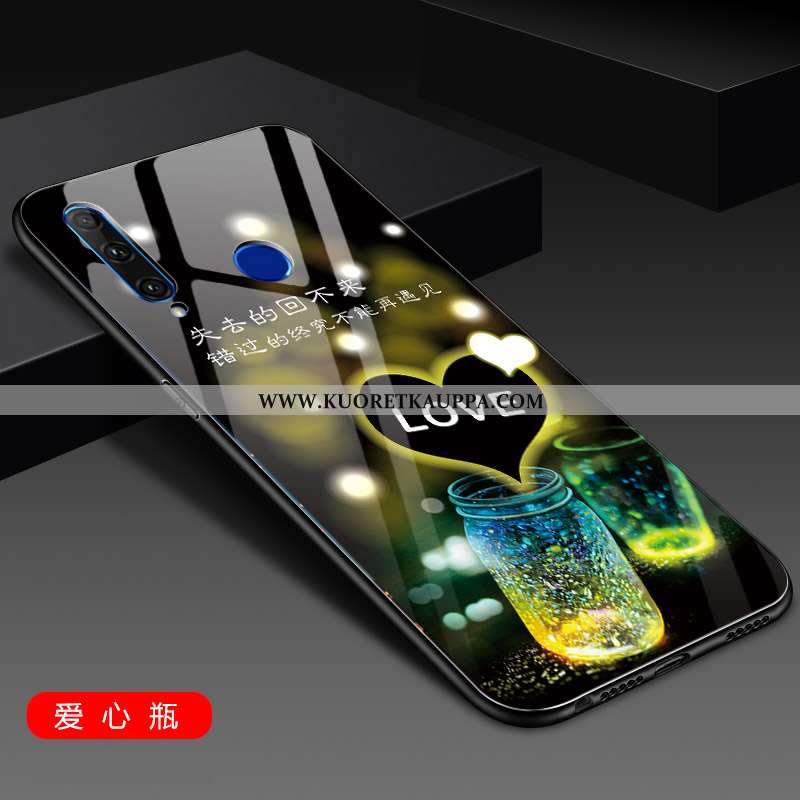 Kuori Huawei Y6p, Kuoret Huawei Y6p, Kotelo Huawei Y6p Lasi Suuntaus Violetti Net Red Valo