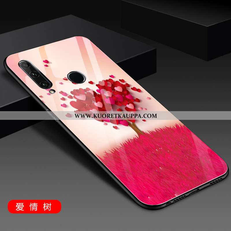 Kuori Huawei Y6p, Kuoret Huawei Y6p, Kotelo Huawei Y6p Lasi Suuntaus Violetti Net Red Valo