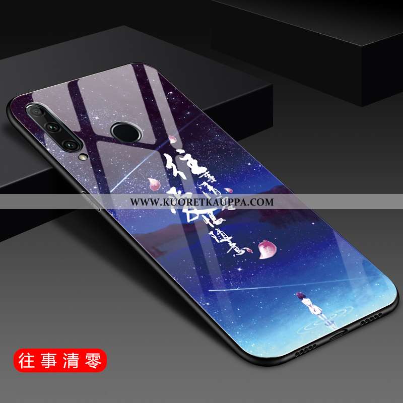 Kuori Huawei Y6p, Kuoret Huawei Y6p, Kotelo Huawei Y6p Lasi Suuntaus Violetti Net Red Valo