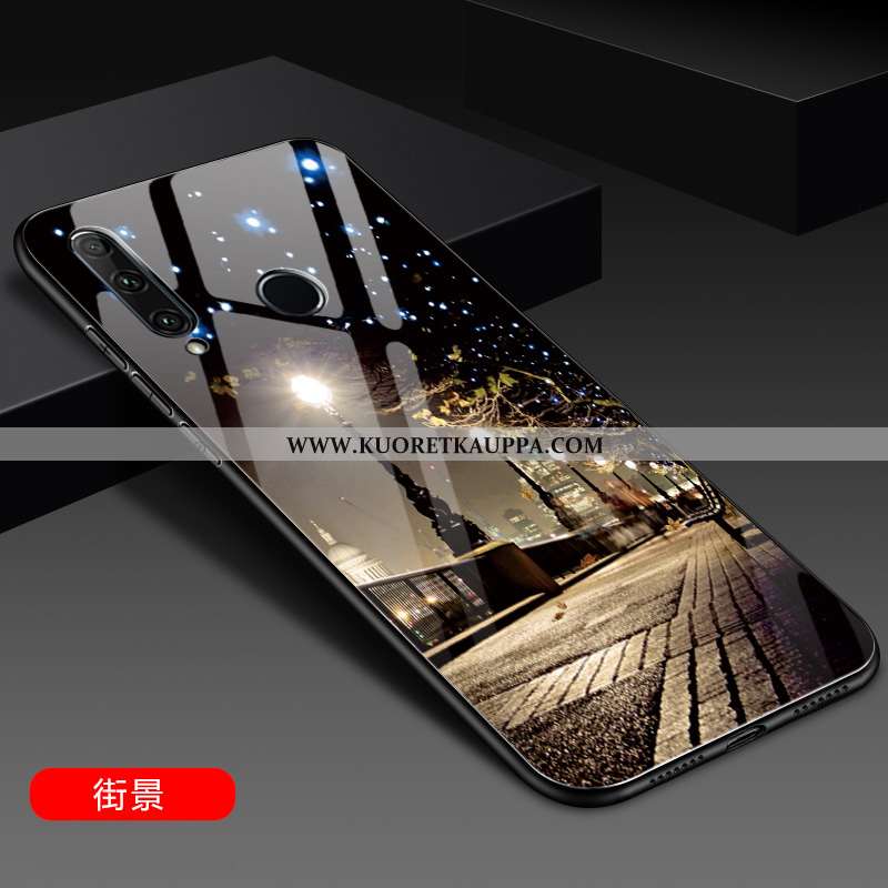 Kuori Huawei Y6p, Kuoret Huawei Y6p, Kotelo Huawei Y6p Lasi Suuntaus Violetti Net Red Valo