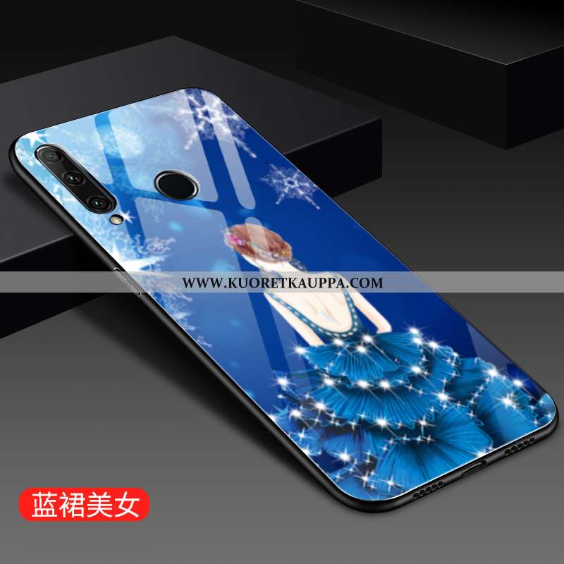 Kuori Huawei Y6p, Kuoret Huawei Y6p, Kotelo Huawei Y6p Lasi Suuntaus Violetti Net Red Valo