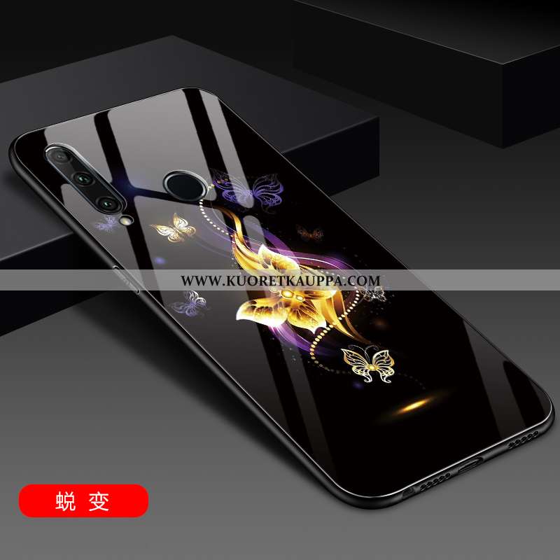 Kuori Huawei Y6p, Kuoret Huawei Y6p, Kotelo Huawei Y6p Lasi Suuntaus Violetti Net Red Valo