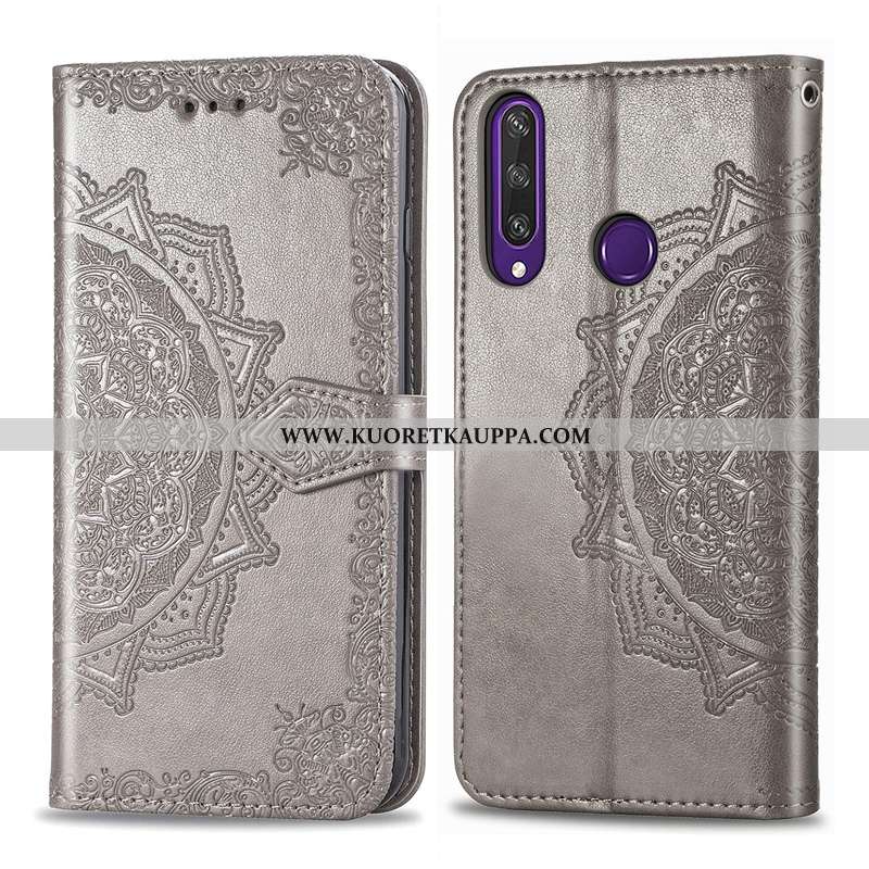 Kuori Huawei Y6p, Kuoret Huawei Y6p, Kotelo Huawei Y6p Nahkakuori Kohokuviointi Murtumaton Puhelimen