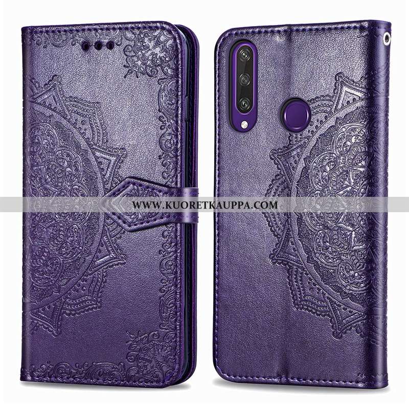 Kuori Huawei Y6p, Kuoret Huawei Y6p, Kotelo Huawei Y6p Nahkakuori Kohokuviointi Murtumaton Puhelimen